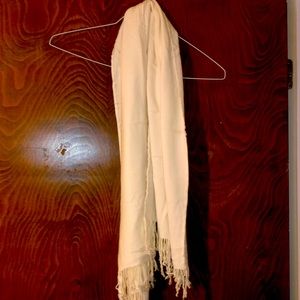 Cream cashmere scarf